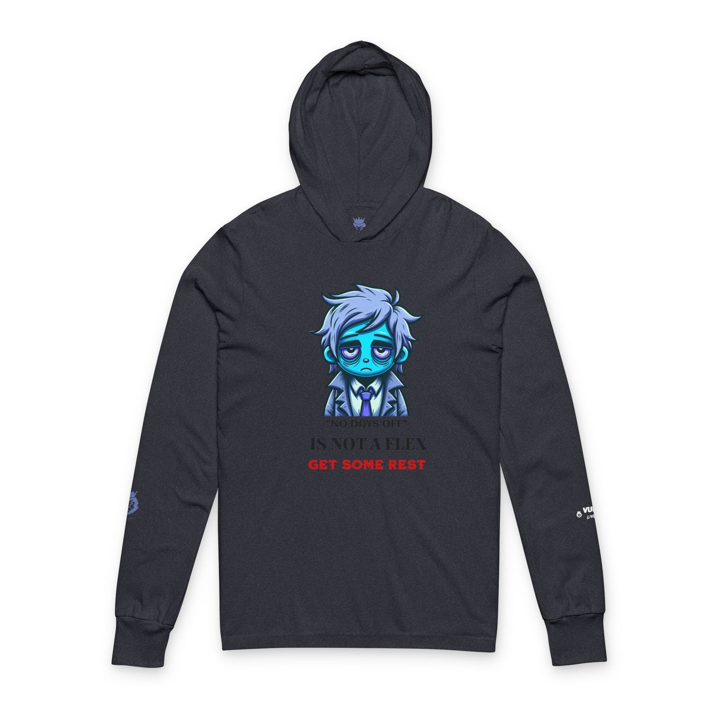 Restful Vibes Hoodie, Chill Outerwear, Casual Weekend Wear, Relaxation Gift, Motivational Apparel, Cozy Unisex Long Sleeve Tee