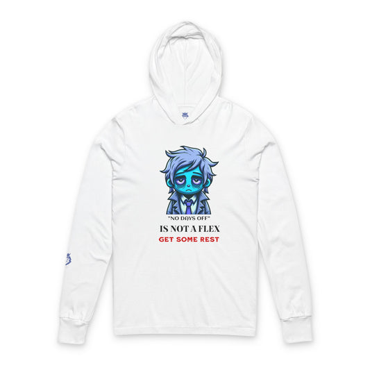 Restful Vibes Hoodie, Chill Outerwear, Casual Weekend Wear, Relaxation Gift, Motivational Apparel, Cozy Unisex Long Sleeve Tee