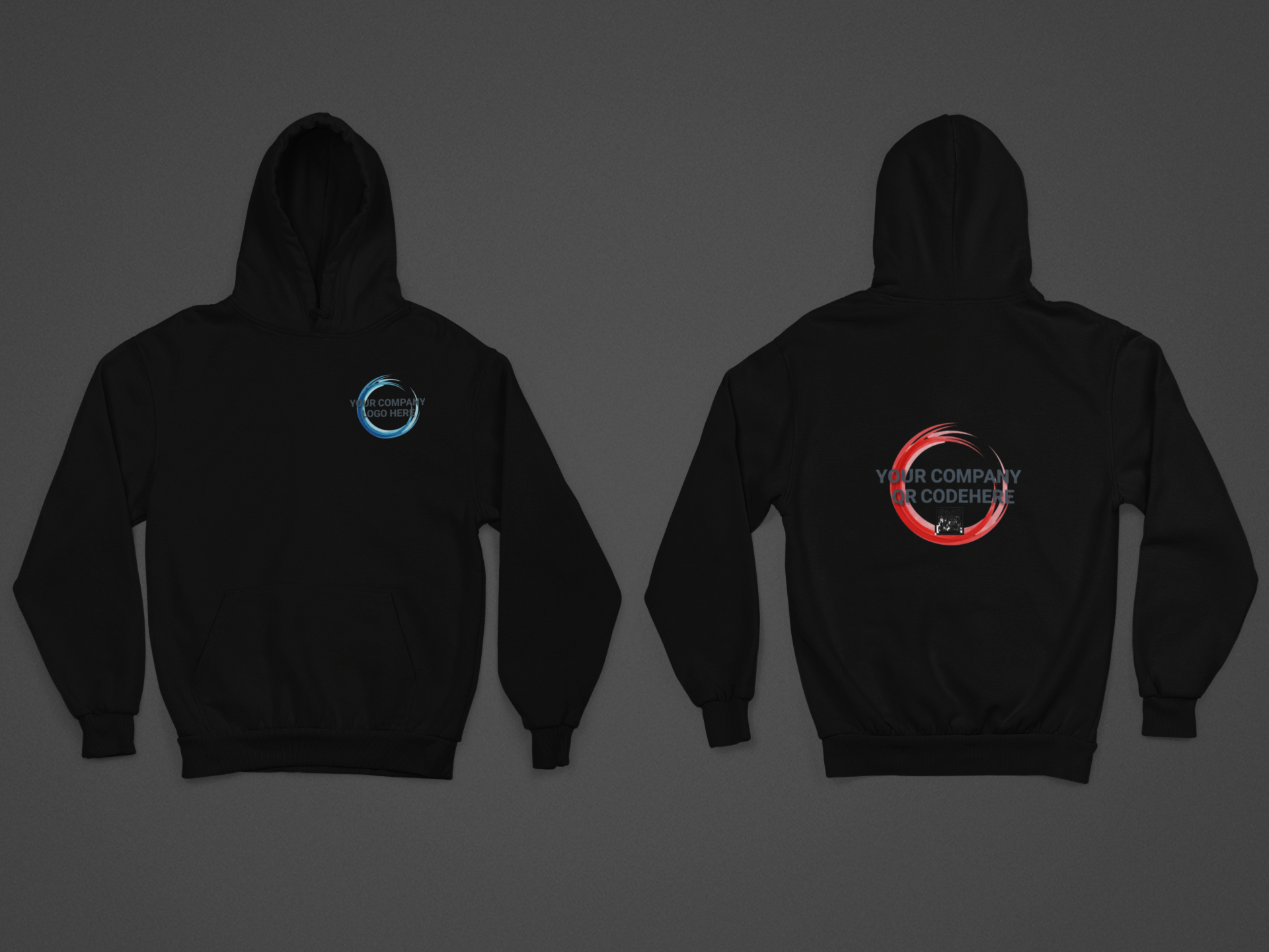 Company Logo (Front chest + Large QR Code Back)