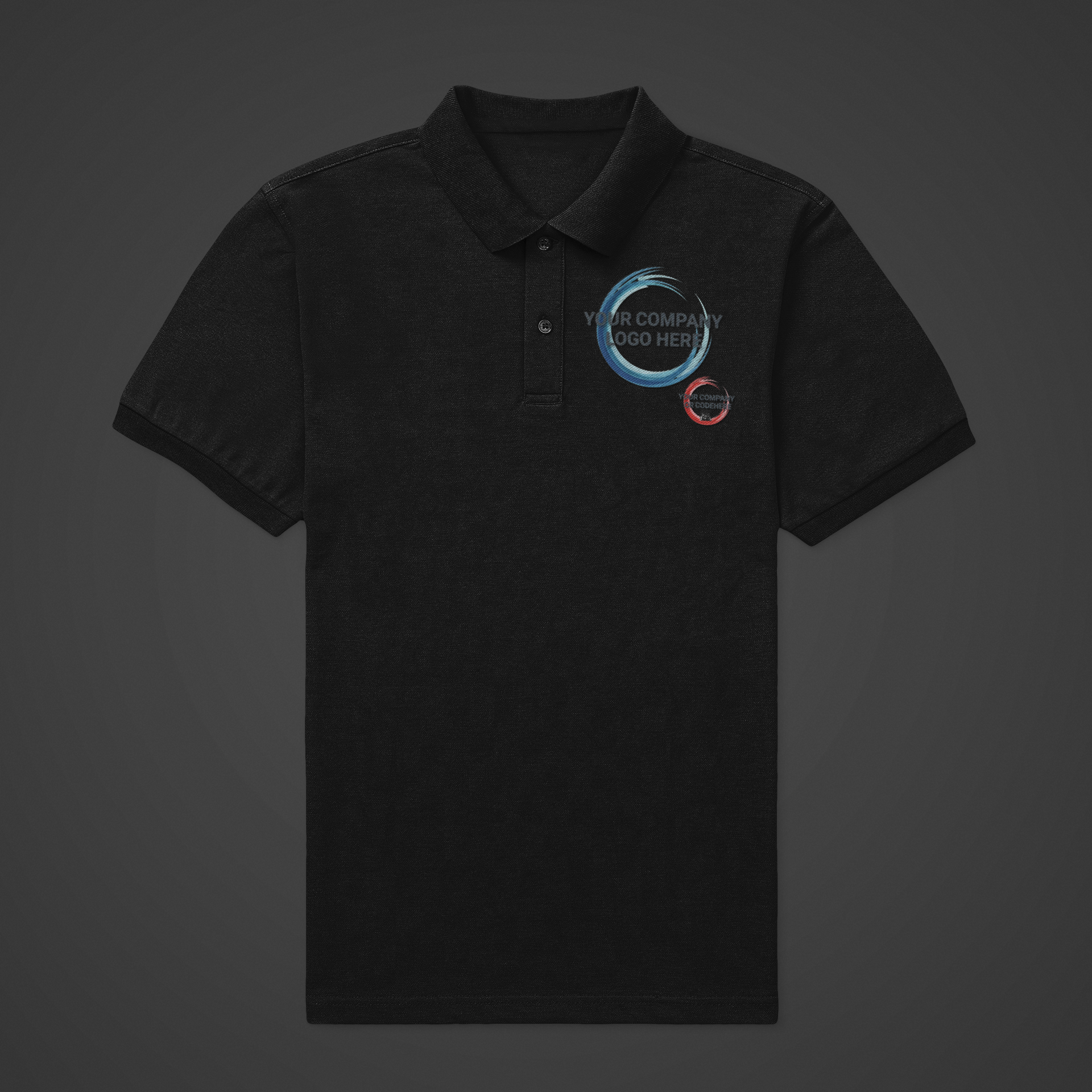 Company Logo Polo ( Front chest Logo + QR code)